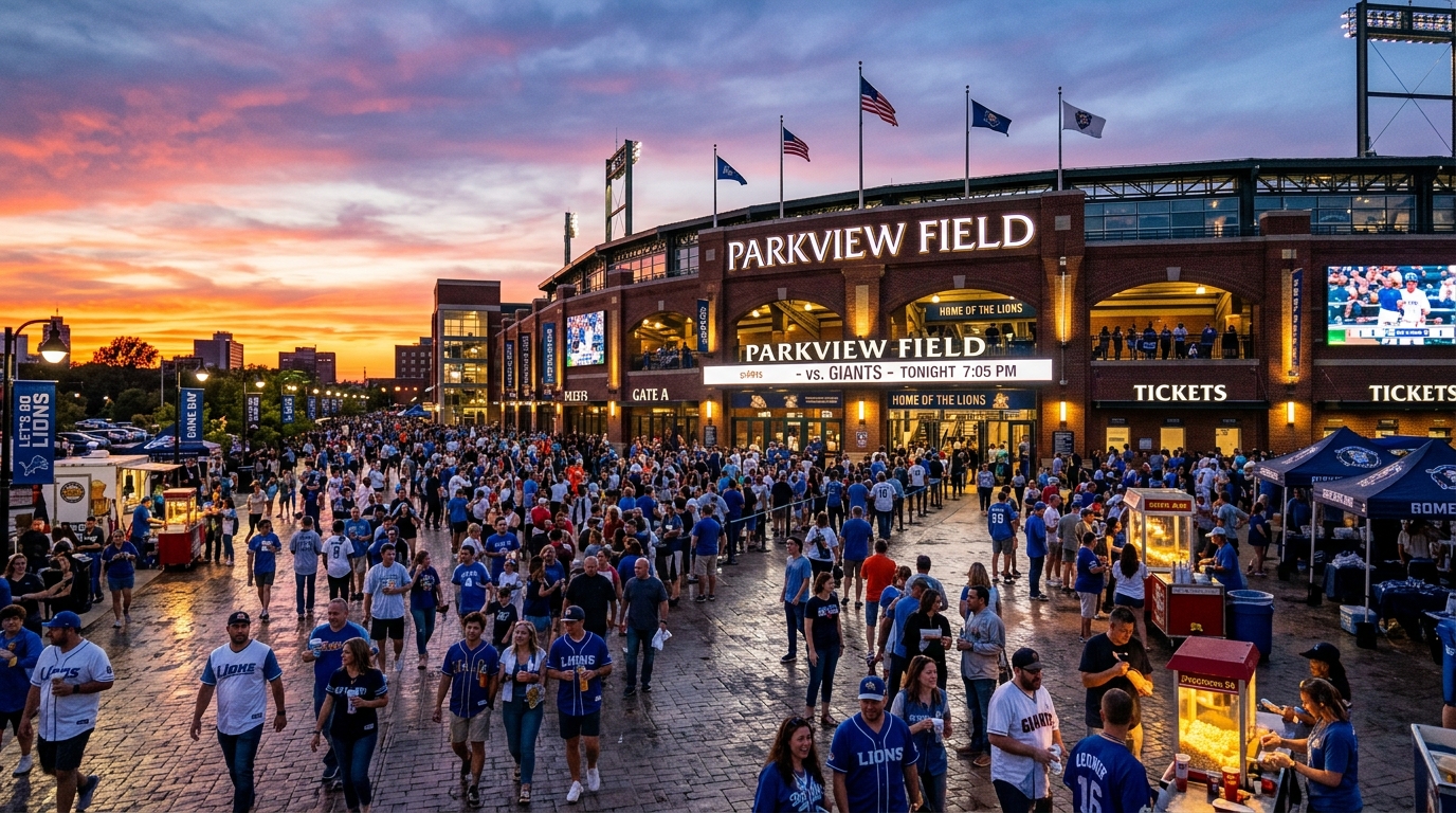 Truist Park exterior during a Braves home game