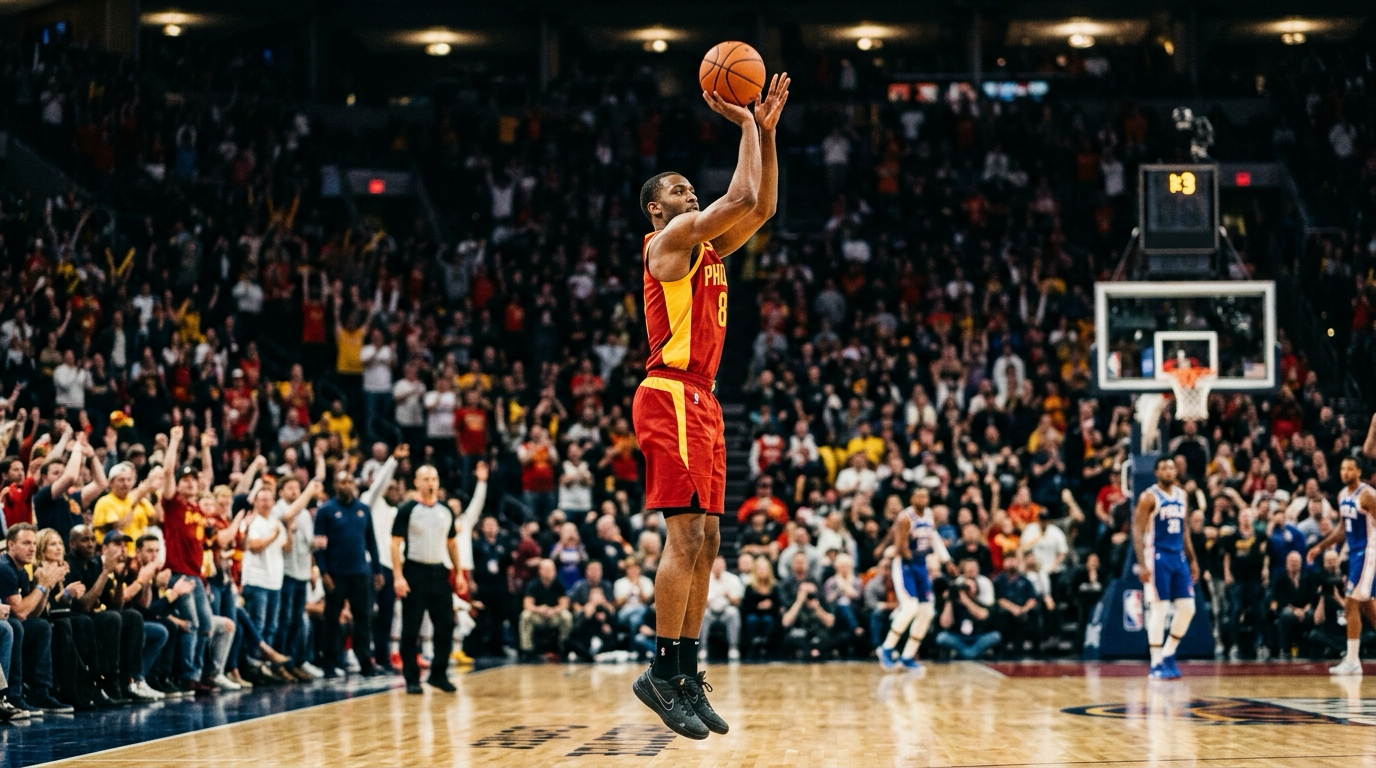 Atlanta Hawks player during a game at State Farm Arena